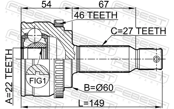 Joint Kit, drive shaft 1210-ELNA46