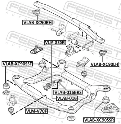 Buffer, engine mount VLAB-016BRS