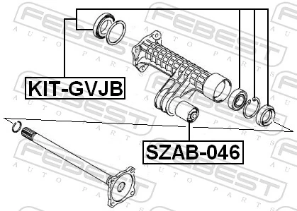 FEBEST KIT-GVJB Bearing, drive shaft