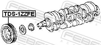 Belt Pulley, crankshaft TDS-1ZZFE