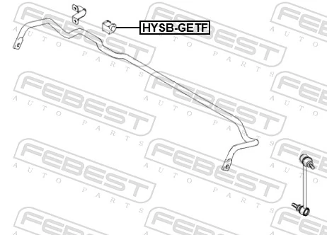Mounting, stabiliser bar HYSB-GETF
