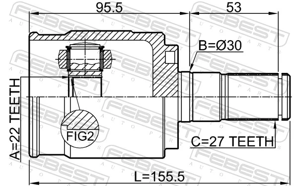 Joint Kit, drive shaft 2211-FBATLH