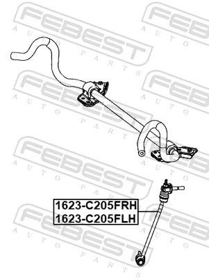 Link/Coupling Rod, stabiliser bar 1623-C205FRH