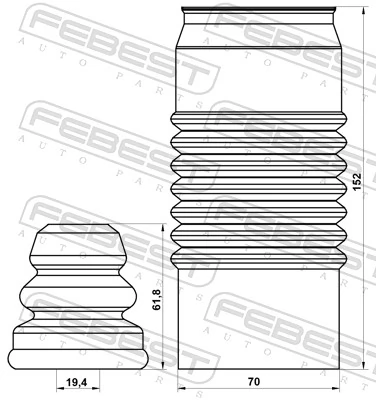 Dust Cover Kit, shock absorber MZSHB-GYF-KIT
