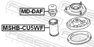 Rubber Buffer, suspension MD-DAF
