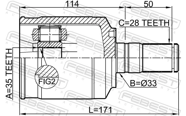 Joint Kit, drive shaft 1211-CMATLH
