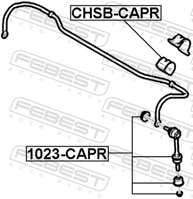 Mounting, stabiliser bar CHSB-CAPR