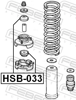 Spacer Bush, shock absorber HSB-033