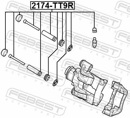 مجموعة الجلبة الدليلية، سرج الفرامل 2174-TT9R