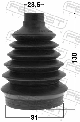 Bellow Kit, drive shaft 1417P-ROD