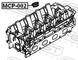 FEBEST MCP-002 Seal Ring, spark plug shaft
