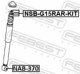 Spacer Bush, shock absorber NAB-370