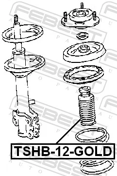 Dust Cover Kit, shock absorber TSHB-12-GOLD