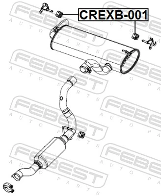 Rubber Buffer, muffler CREXB-001
