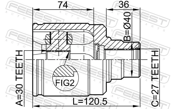 Juego de articulación, árbol de transmisión 0311-HRVLH
