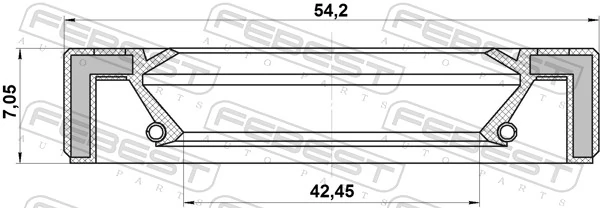 FEBEST 95GAY-44540707X Seal Ring, wheel hub
