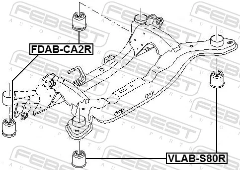 Bushing, axle beam FDAB-CA2R