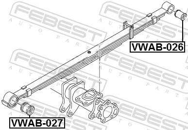 Bushing, leaf spring VWAB-027