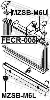 FEBEST MZSB-M6U Mounting, radiator