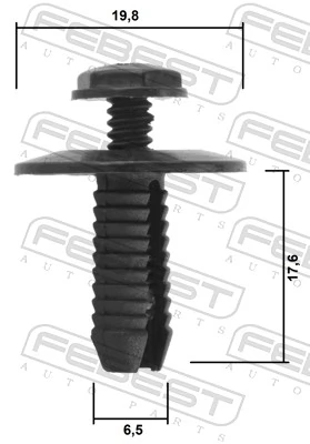 FEBEST 88570-177 Clip, trim/protection strip