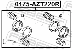Reparatursatz, Bremssattel 0175-AZT220R