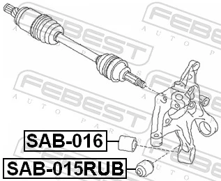 Mounting, control/trailing arm SAB-015RUB
