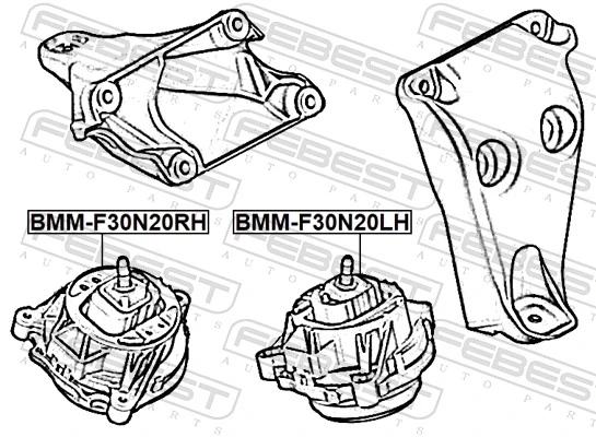 Mounting, engine BMM-F30N20RH