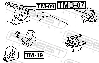 FEBEST TMB-07 Mounting, engine