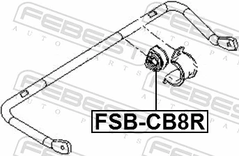 Mounting, stabiliser bar FSB-CB8R