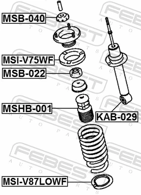Protective Cap/Bellow, shock absorber MSHB-001