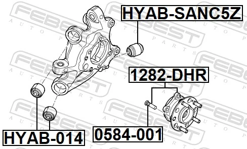 Mounting, control/trailing arm HYAB-014