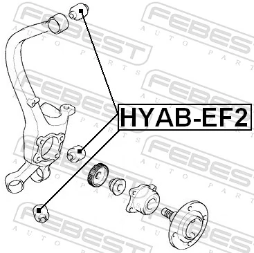Mounting, control/trailing arm HYAB-EF2