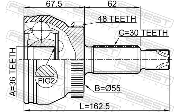 Joint Kit, drive shaft 2210-OPTA48