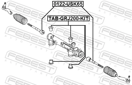FEBEST 0122-USK65 Inner Tie Rod
