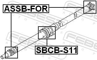 Bearing, propshaft centre bearing SBCB-S11