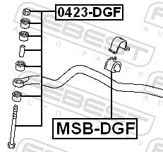 Link/Coupling Rod, stabiliser bar 0423-DGF