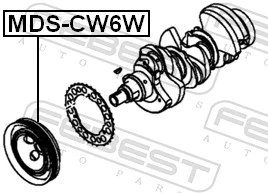 FEBEST MDS-CW6W Belt Pulley, crankshaft