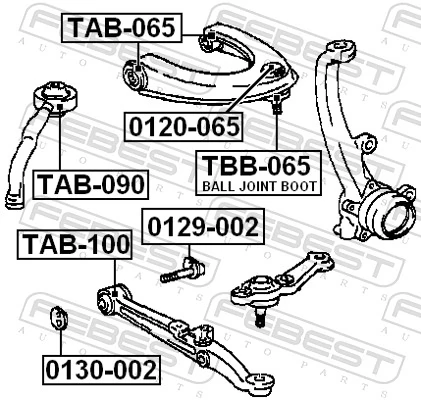FEBEST TBB-065 Repair kit, supporting/ball joint