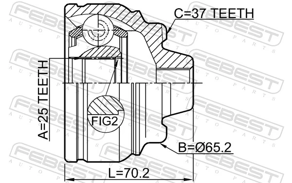 Joint Kit, drive shaft 1910-F10