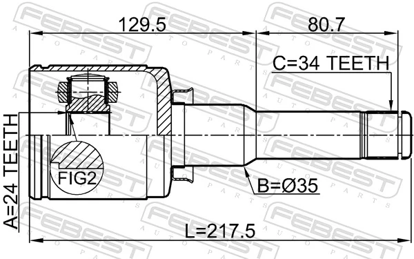 Joint Kit, drive shaft 1811-MOKKALH