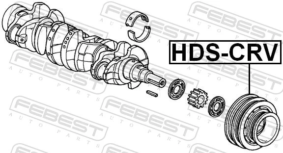 FEBEST HDS-CRV Belt Pulley, crankshaft