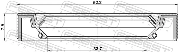 FEBEST 95IBS-35520808C Shaft Seal, drive shaft