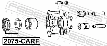 FEBEST 2075-CARF Repair Kit, brake caliper