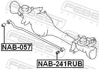 Mounting, control/trailing arm NAB-241RUB