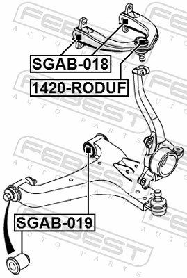 FEBEST SGAB-019 Mounting, control/trailing arm