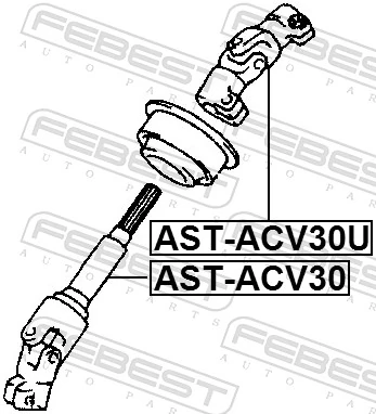 FEBEST AST-ACV30 Steering Shaft