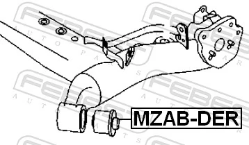 Bushing, axle beam MZAB-DER