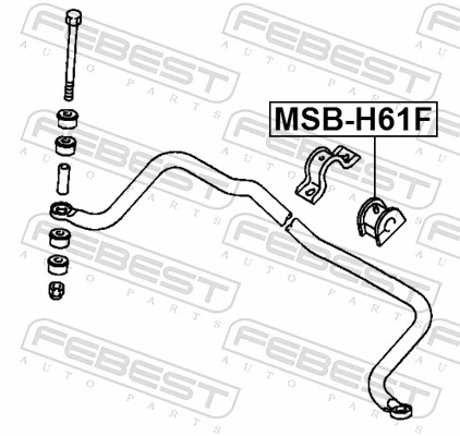 Mounting, stabiliser bar MSB-H61W