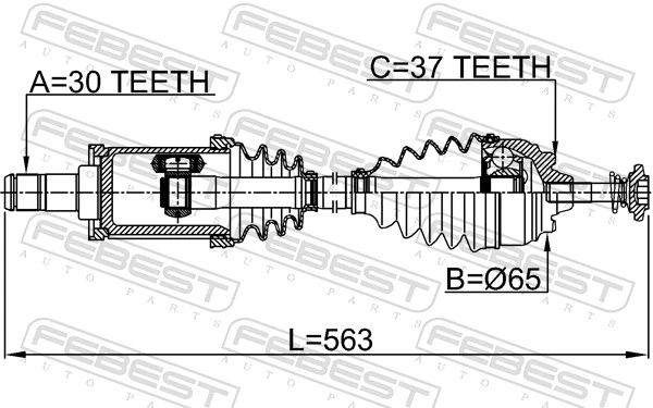 Drive Shaft 1914-F10LH