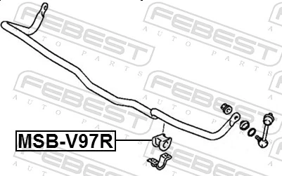 FEBEST MSB-V97R Mounting, stabiliser bar